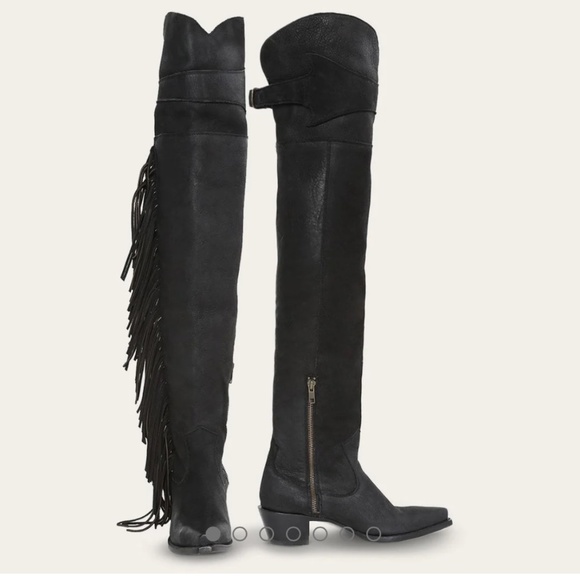 Stetson over the knee fringe cowboy boots - Picture 1 of 2